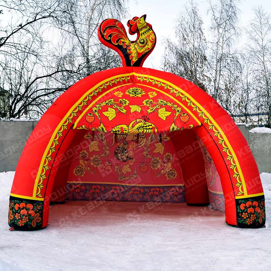 Надувная палатка принт Хохломская роспись