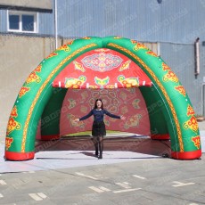 Надувная пневмокаркасная палатка 4-х опорная с татарским узором