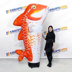Надувная фигура рыба султанка для рекламы рыбного магазина