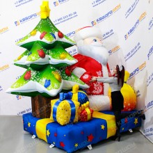 Композиция праздничная надувной Дед Мороз с подарками