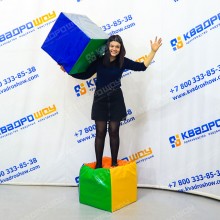 Мягкие модули кубики разноцветные