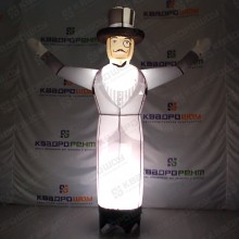 Надувная фигура джентльмен с подсветкой машет рукой