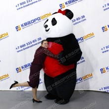 Надувная панда меховой костюм