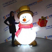 Надувная декорация Снеговик с подсветкой
