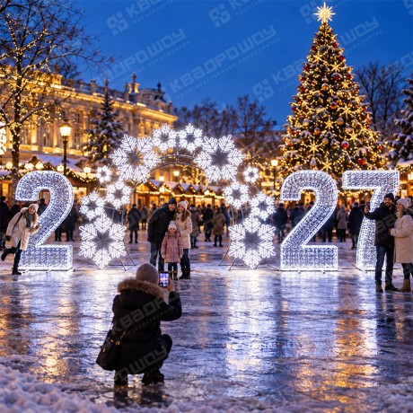 Светодиодная декорация Арка 2027 Снежинки Светодиодная декорация Арка 2027 Снежинки