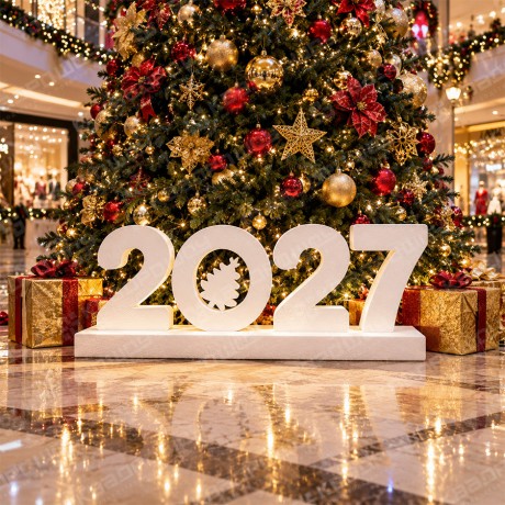 Новогодняя пенопластовая декорация Надпись 2027