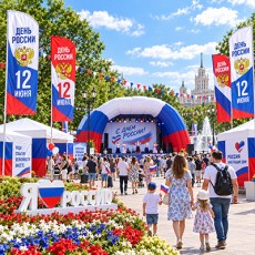 Декорации на День России