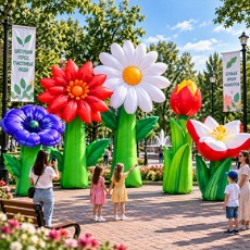 Надувные цветы