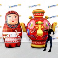 Фигуры для празднования сабантуя матрешка и самовар татарские