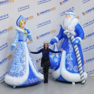 Новогодние фигуры Снегурочка и Дед Мороз