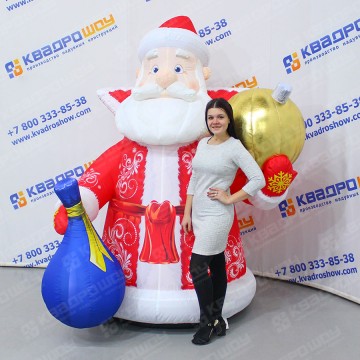 Надувной Дед Мороз новогодняя декорация