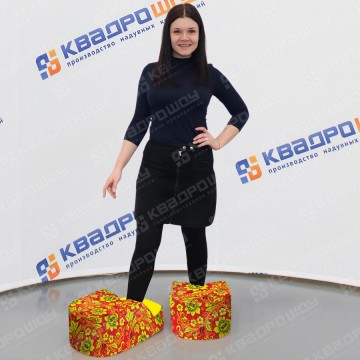 Командный аттракцион Гига Лапти принт Хохлома