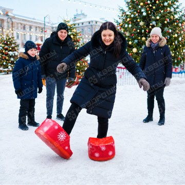 Командный аттракцион Лапти Деда Мороза