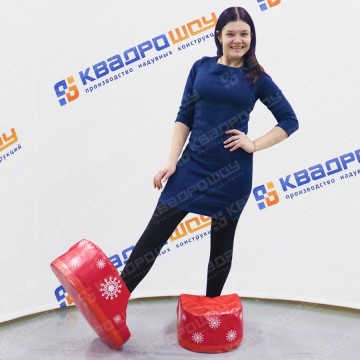 КА Лапти красные Деда Мороза