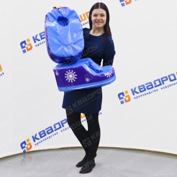 Командный аттракцион Лапти синие Снегурочки