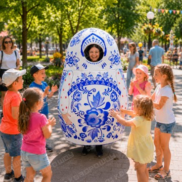 Командный аттракцион Матрешка Гжель