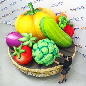 Огромная надувная корзина с Овощами