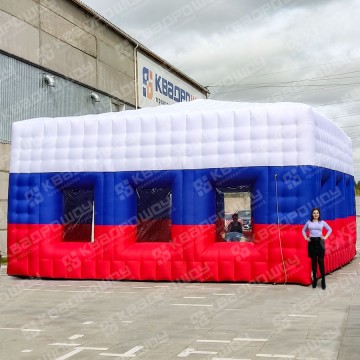 Большой надувной шатер куб триколор Россия