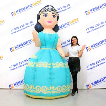 Надувная татарская девушка в бирюзовом платье