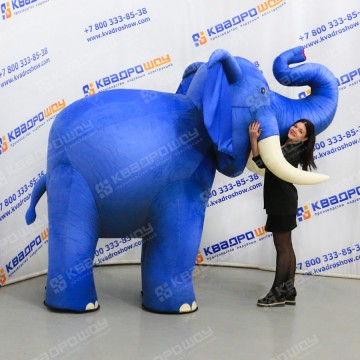 Надувной костюм синий Слон 