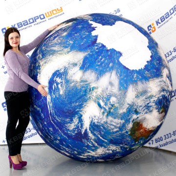 Большой надувной мяч планета Земля Глобус с облаками