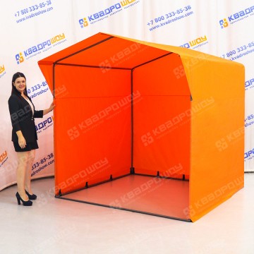 Каркасная палатка оранжевая
