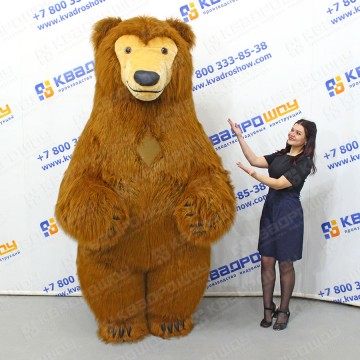 Надувной костюм Медведь коричневый