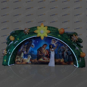 Надувная декорация рождественский вертеп с подсветкой