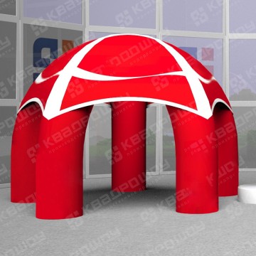 Надувной пятиопорный шатер красный пневмоконструкция