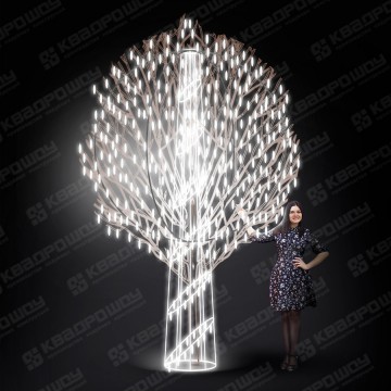 Светодиодное дерево с серебряным свечением