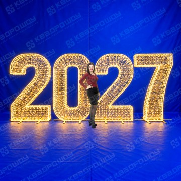 Светодиодные цифры 2027 золото