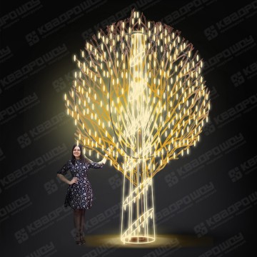 Светодиодное дерево с золотым свечением